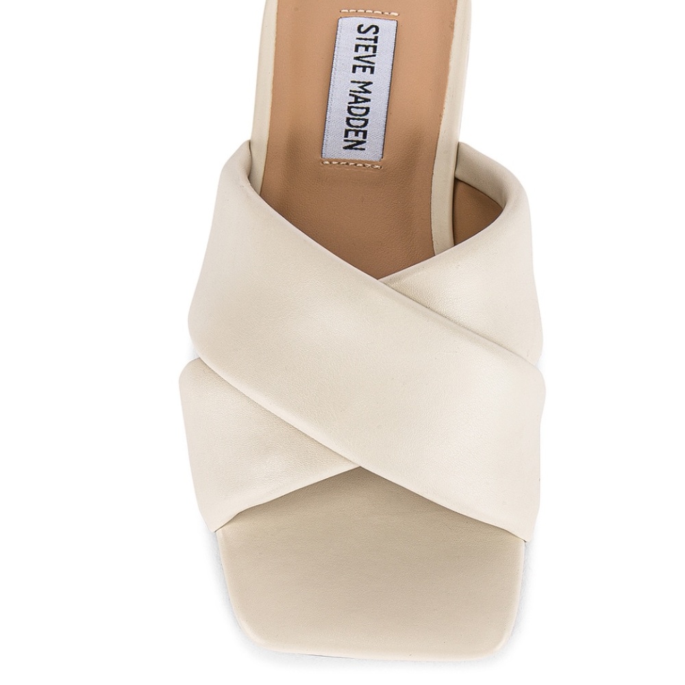 Steve Madden Mayra Slide Sandal, Cream, Size 8
